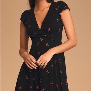 Cherry Print Skater Dress